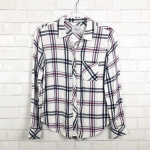 Rails Hunter Plaid Lychee/Indigo/White Button Up